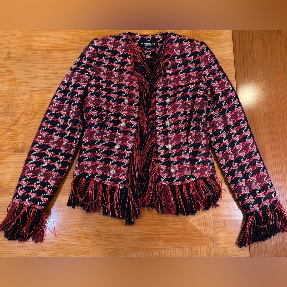 Marciano Cute Short Coat with Fringe